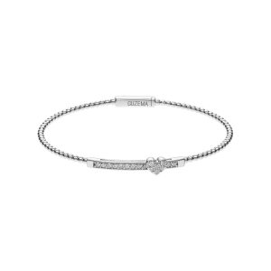 Браслет із серцем, що рухається, 0,271 ct, біле золото
