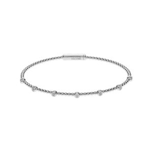 Браслет, 7 діамантів, 0,16 ct, біле золото