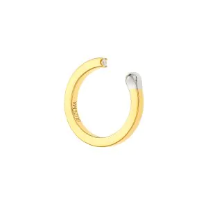 Каблучка-сірник із діамантом, 0,032 ct, жовте золото