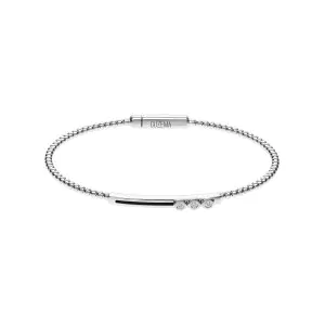 Браслет, 3 круглих діаманти, що рухаються, 0,041 ct, біле золото