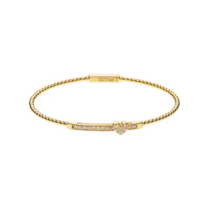 Браслет із серцем, що рухається, 0,271 ct, жовте золото