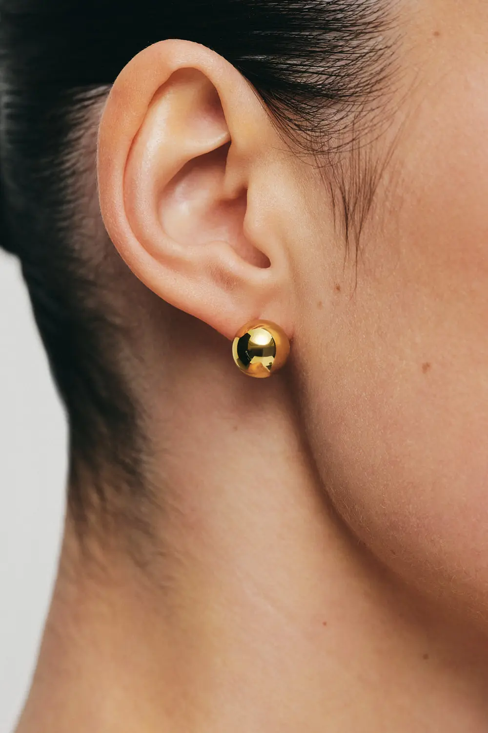 Сережки, великі кульки, жовте золото від Guzema